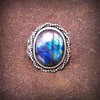 Habonia Gift of Harvest fall festival labradorite set in Hand forged sterling silver .