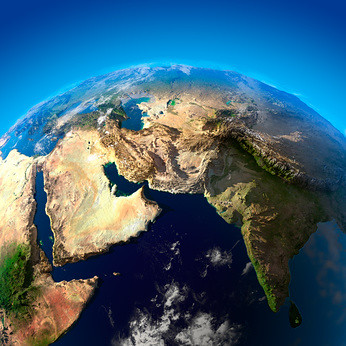 Beautiful Earth - Arabian Peninsula and India from space