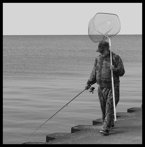 Weekend in Black and White Fisherman