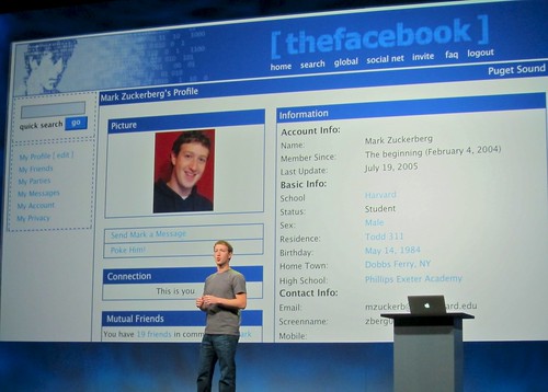 Mark Zuckerberg?s original Facebook prof by niallkennedy, on Flickr