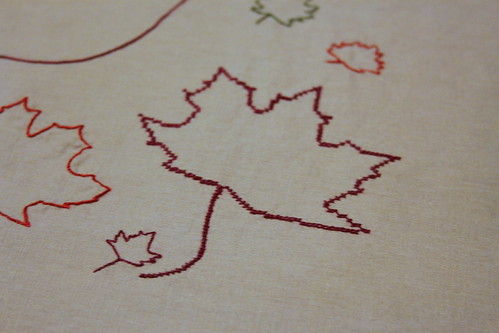 Owl Table Runner Embroidery