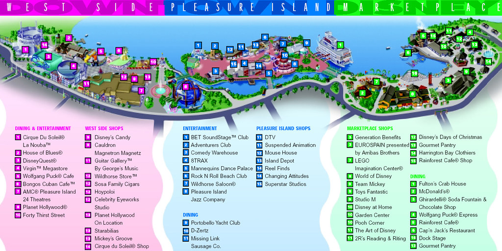 Mapa Disney Downtown