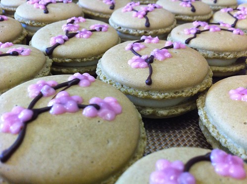  macarons back in culinary school during the cherry blossom seasons