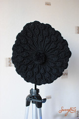 Black pompom beret