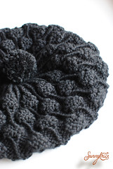 Black pompom beret