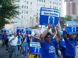 A demonstration in solidarity with Troy Davis. The African American man, 42, maintained his innocence until he was executed on September 21, 2011. by Pan-African News Wire File Photos