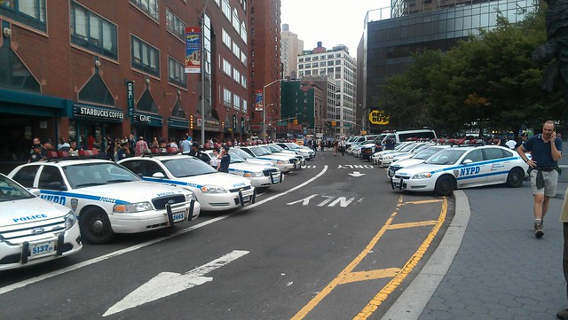 Police cars at Union Square