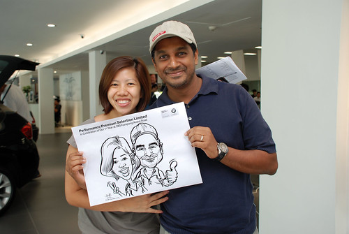 Caricature live sketching for Performance Premium Selection first year anniversary - day 3 - 4