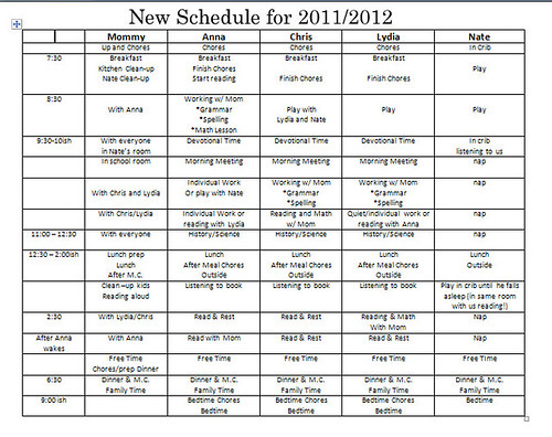 revised 2011 schedule - Microsoft Word 9282011 75457 AM