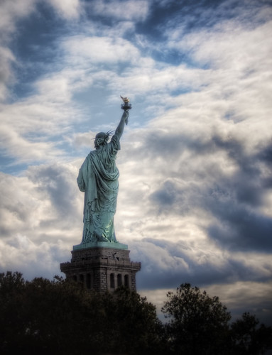Behind Lady Liberty by Thomas Gehrke
