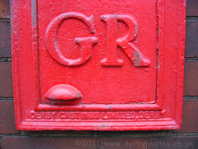 GR Wall Box at Willington Post Office, Derbyshire
