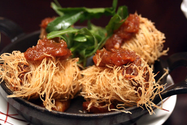 Spicy Duck Kataifi with Date Chutney