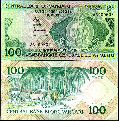 100 Vatu Vanuatu 1982, Pick 1