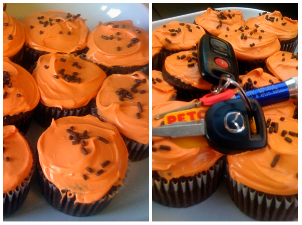 Orange/Black cupcakes