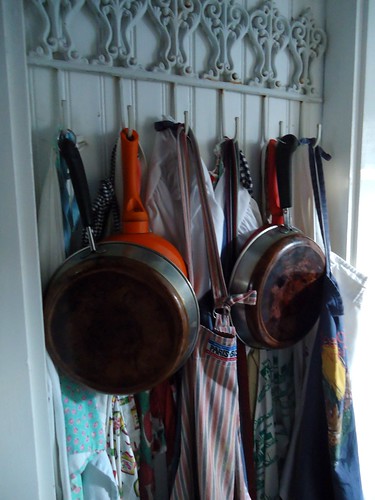 pans and aprons