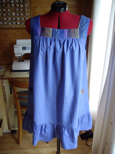Blue organic cotton dress - after