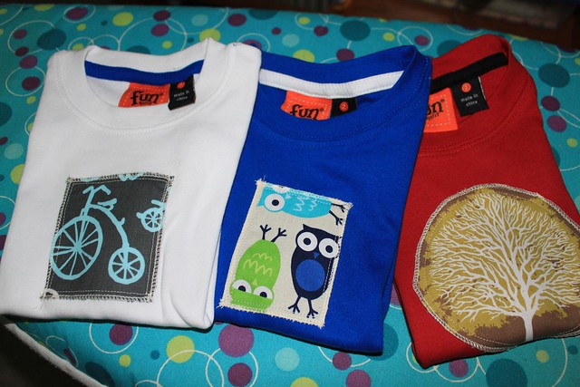 Appliqued tees for Felix's first birthday