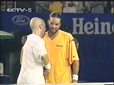 Andre Agassi and Pat Rafter