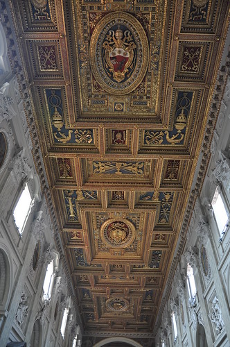 The ceiling in the Basilica di San Giovanni in Laterno