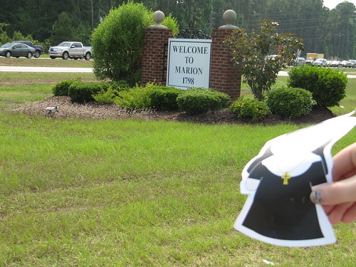 Losing her head in Marion, South Carolina (named after same Revolutionary War hero as Marion, Iowa)