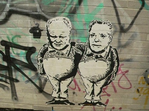 Deadboy graffiti: Rob and Doug Ford, Toronto
