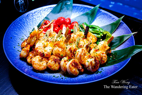 Wrath: Red hot shrimp skewers in yuzu marinade (3rd course)