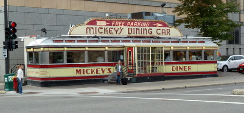 Outside Mickey's Diner
