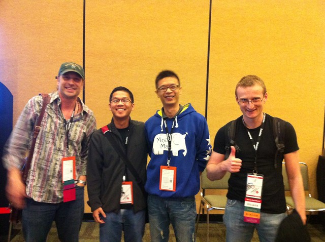 Kerry Osborne, Karl Arao, Me and Tanel Poder in OOW2011