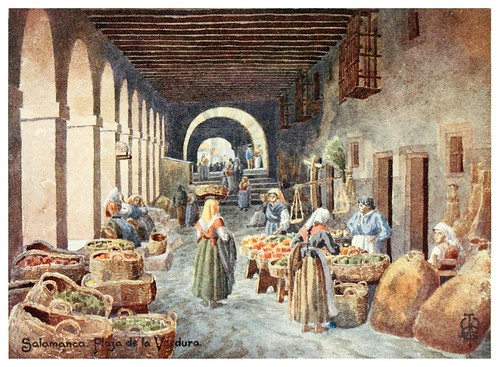 26-Salamanca arcadas de la plaza de la verdura-Northern Spain painted and described-1906- Edgar Thomas Ainger