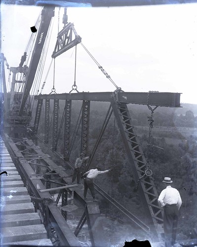 Photograph of the 1914 steel viaduct project