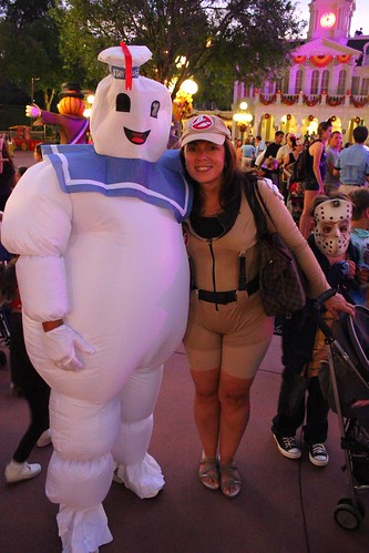 Stay Puft Marshmallow Man and Female Ghostbuster costumes (guests)