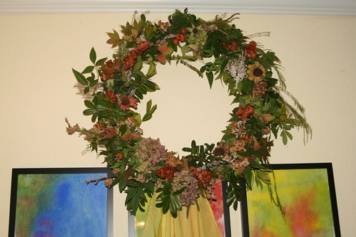Finished Autumn Wreath with Flash