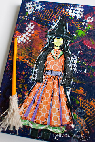 Halloween canvas-witch2