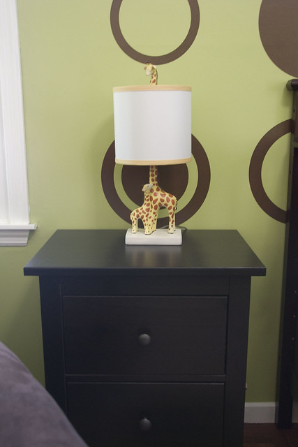 baby room nightstand and lamp