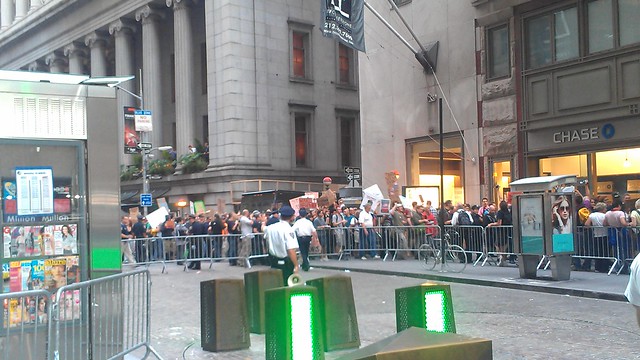 #OccupyWallStreet marches through Wall St
