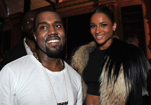 Kanye West and Ciara after the fashion show
