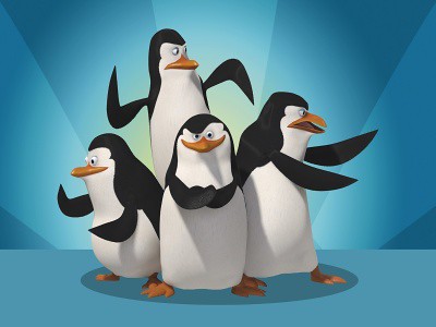 Descripción: dibujos animados de los pinguinos de madagascar