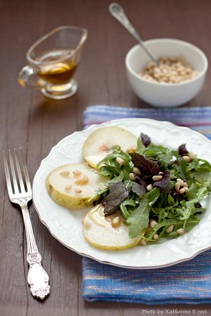 Два салата с грушей salad with pears