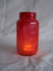Red Votive Jar