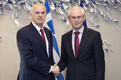 President Van Rompuy meets Mr. George Papandre...