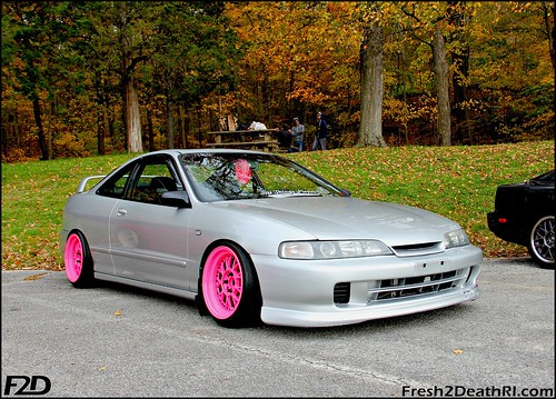 Phil from AllThingsPropercom Integra looking Fresh on stanced pink wheels