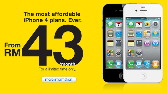 DiGi iPhone 4 Promotion At RM43/month