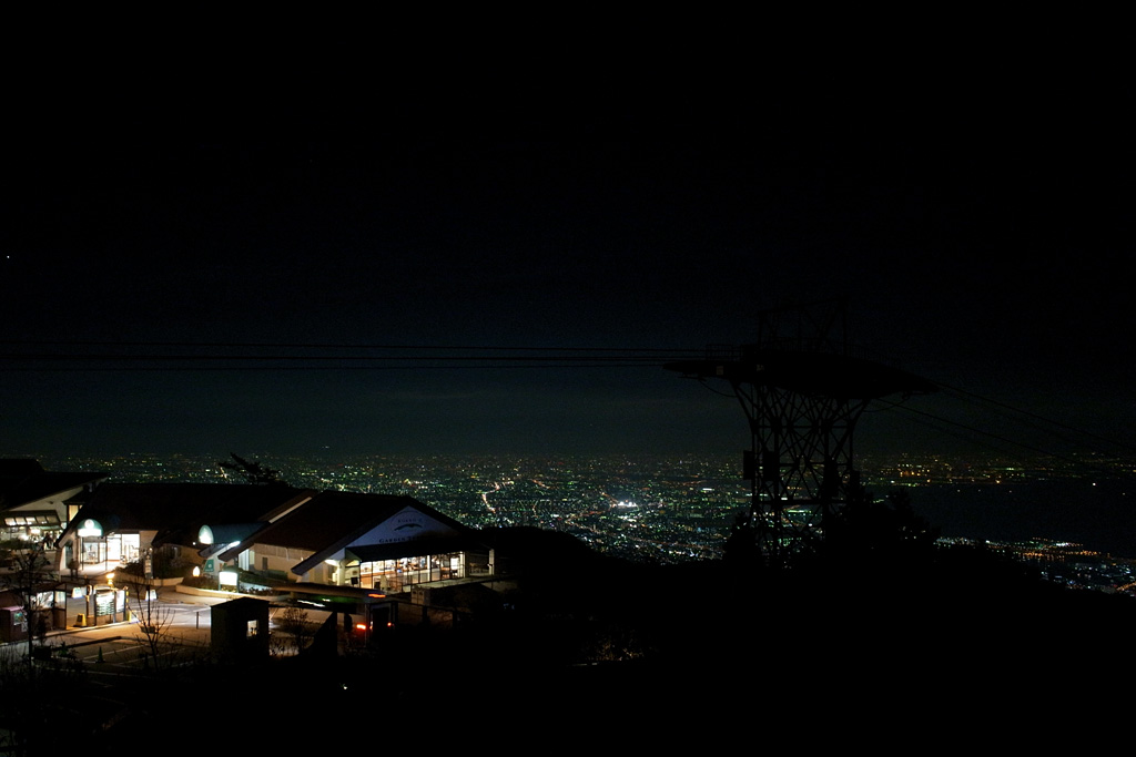 the night view from Mt. Rokkou Garden Terrace