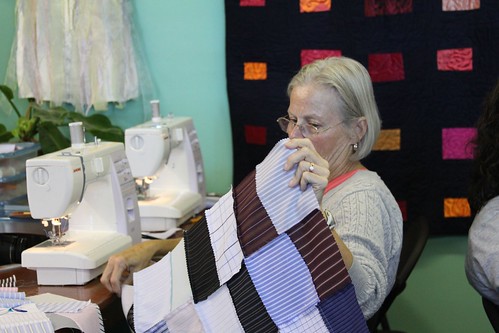 Project Linus quilting party at The Sewing Tree in Dover, NH