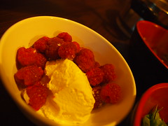 Clotted Cream Ice Cream with Fresh Berries