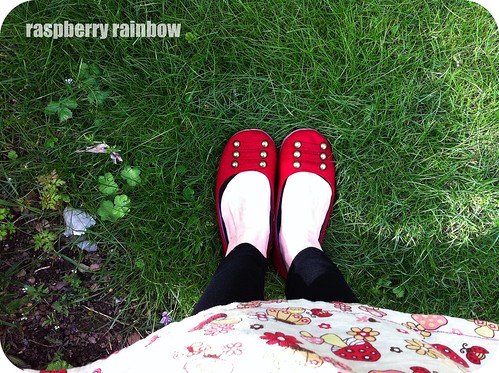 Red shoes.
