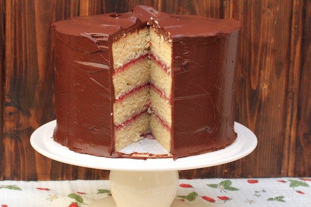 Raspberry & Chocolate Layer Cake
