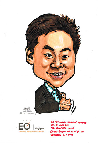 caricature for EO Singapore - Mr Charles Wong