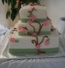 vines and flowers,wedding cake