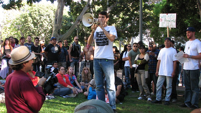 Occupy Los Angeles, day 1 Poetry Reading